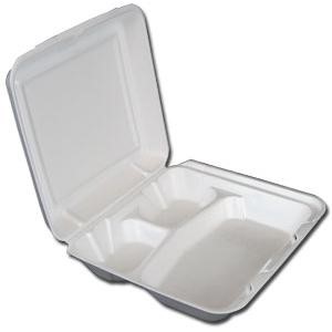 FOAM FOOD CONTAINER 8X8 - 3 COMP