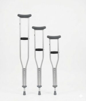 BASIC ALUMINIUM PUSH-BUTTON CRUTCHES(YOUTH/ADULT/TALL ADULT) STYLE AXILLARY