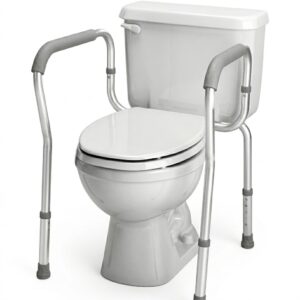 ALUMINUM FOLDABLE TOILET SAFETY RAILS